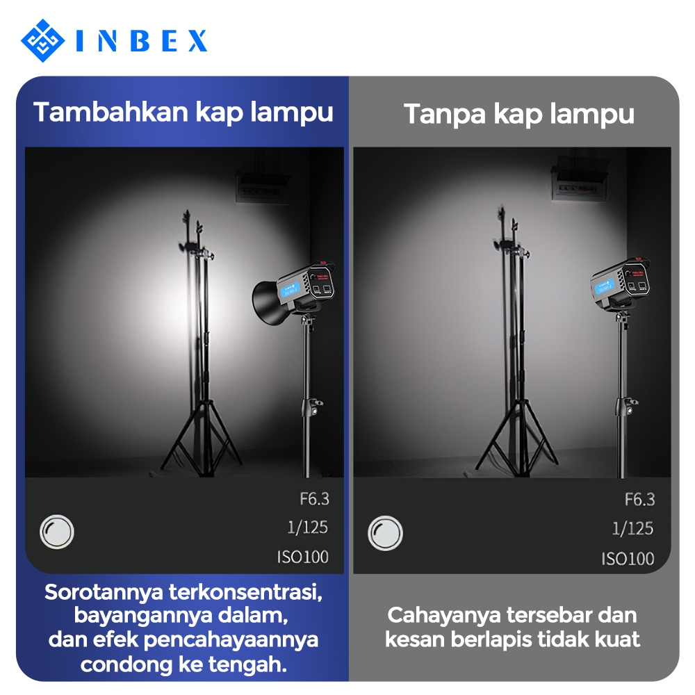 Jual INBEX Light Reflector Standard Bowens Mout Reflector Kap lampu ...