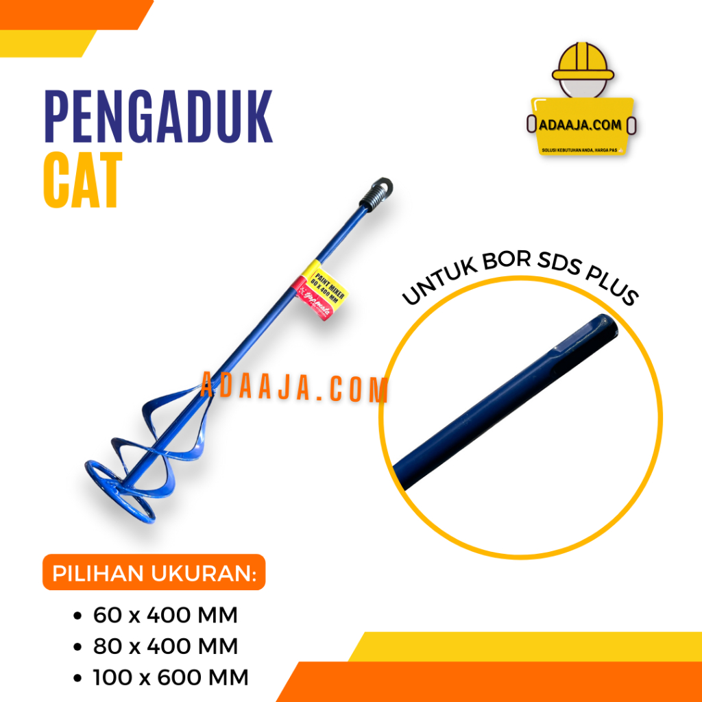 Jual Tangkai Pengaduk Cat Bor SDS Plus Gagang Mixer Semen | Shopee ...