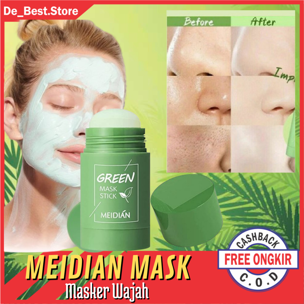 Jual Meidian Masker Stik Green Tea & Terong Green Stick Mask Masker