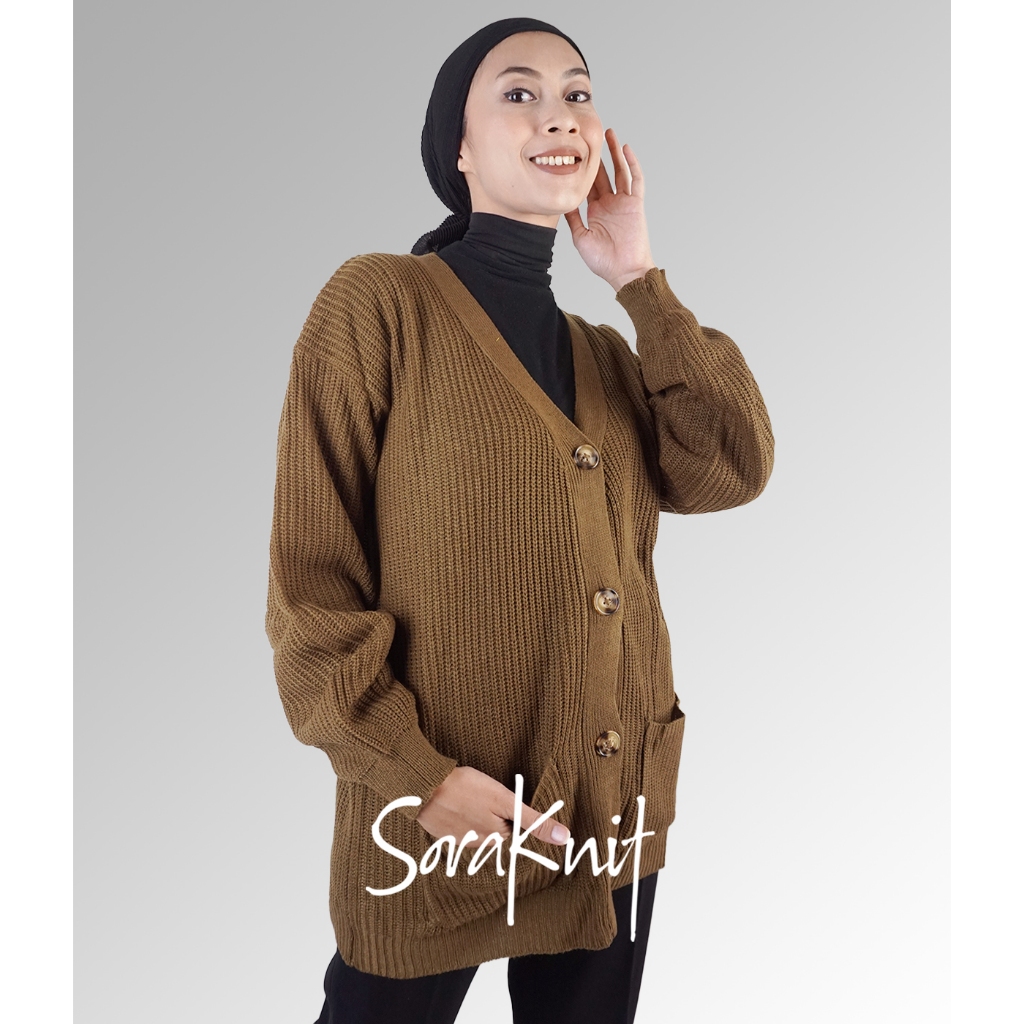 Jual Cardigan Sweater Rajut Kancing Wanita Kardigan Basic Outwear ...