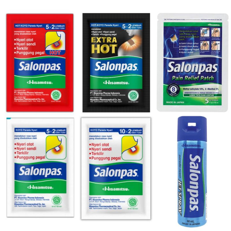 Jual Salonpas Aneka Koyo Pereda Nyeri Dan Jet Spray Relief Patch