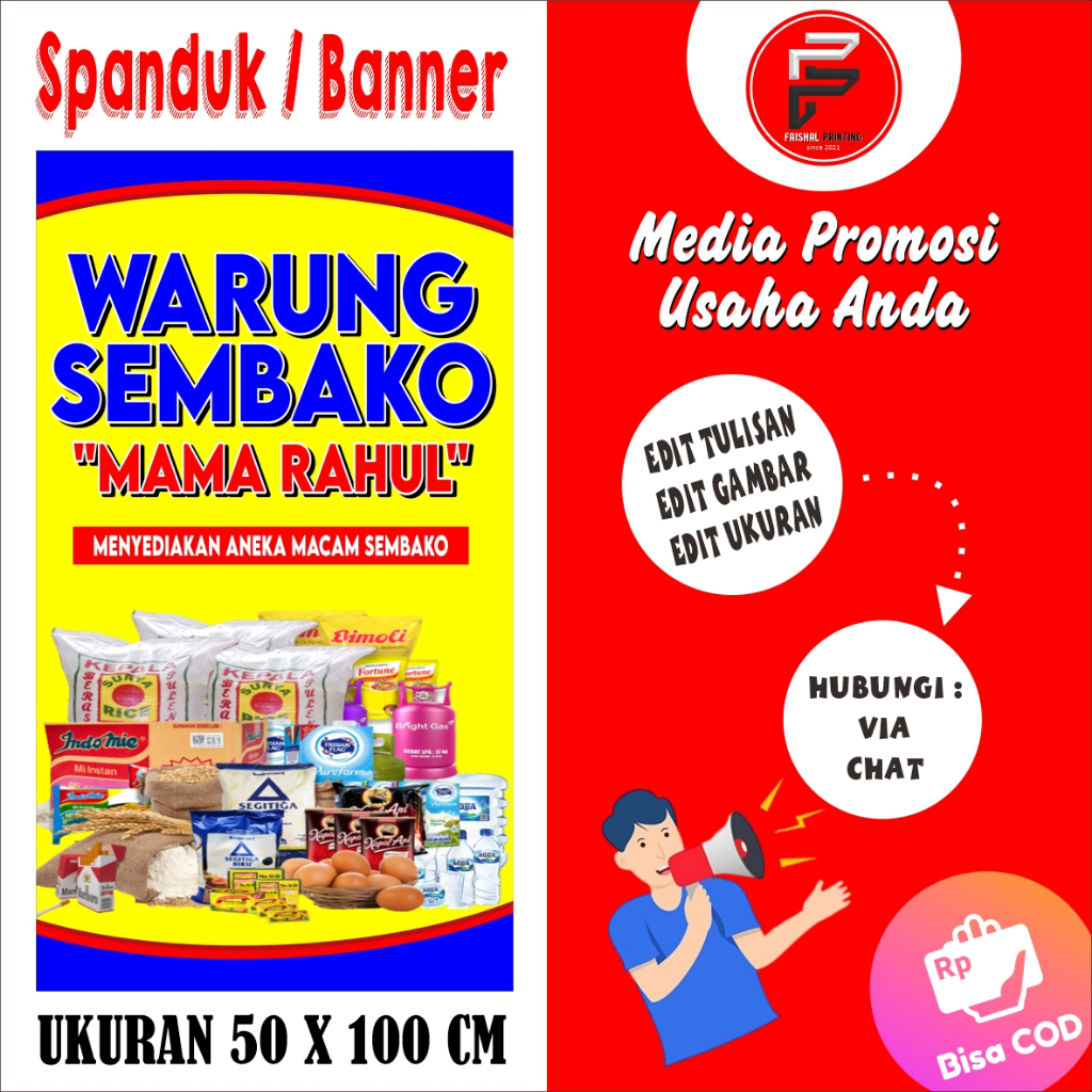 Jual Banner Warung Sembako / Spanduk Toko Sembako / Banner warung ...