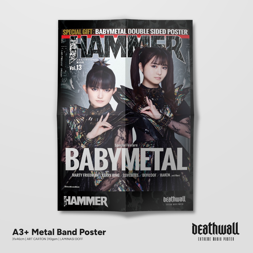 Jual Poster Band Metal BABYMETAL - A3+ Art Carton 310 GSM Laminasi Doff ...
