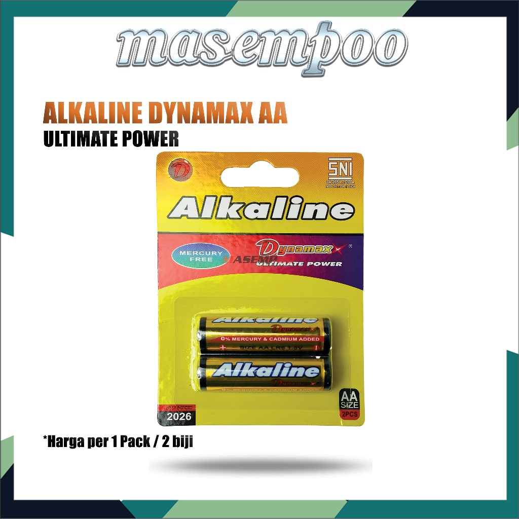 Jual Baterai AA ALKALINE DYNAMAX Batu batrai batre kecil A2 Battery ...