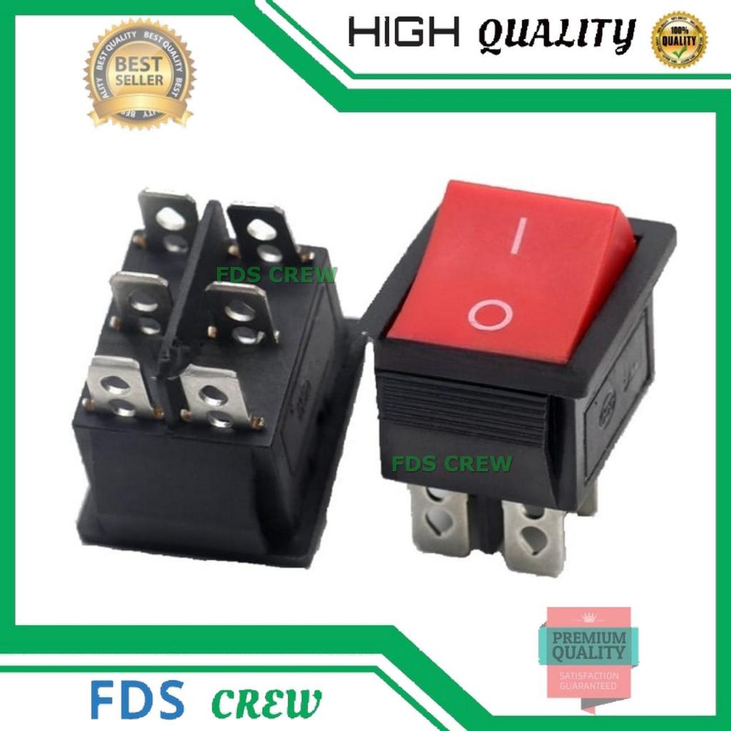 Jual KCD4 Saklar Switch ON OFF 201 Besar Pin 4 6 Rocker Switch 16A 250V ...