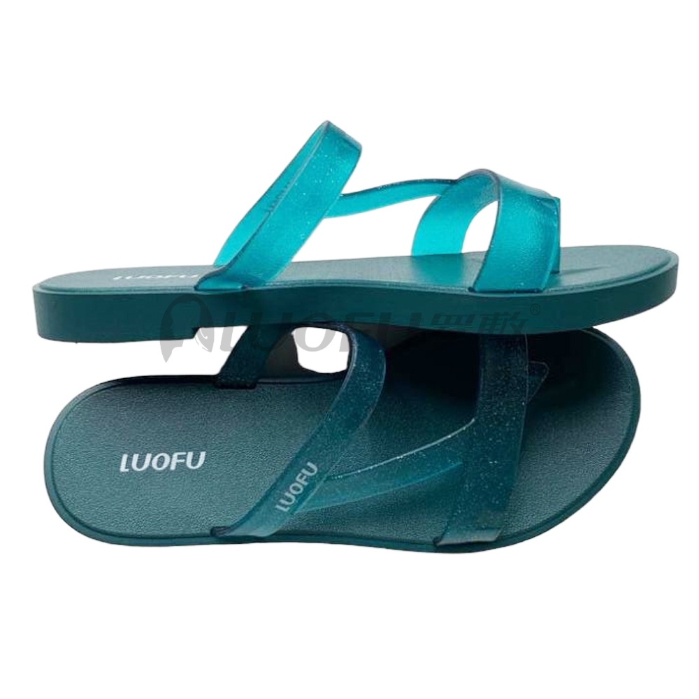 Jual LUOFU Sendal Jepit Z Glitter Transparan Jelly Karet Pvc Wanita