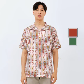 M231 Kemeja Pria Printing Hawaii Pendek 0151