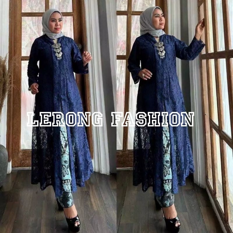 Jual Set Kebaya Hayati Long Tunik Kartini Modren Pesta Wisuda