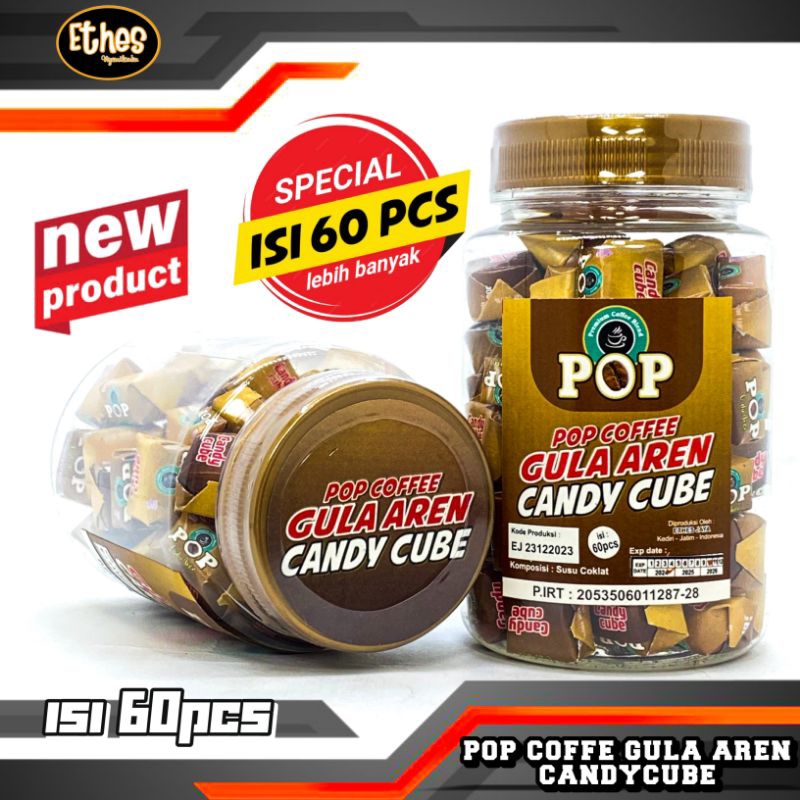 Jual PERMEN POP COFFE GULA AREN CANDYCUBE isi 60pcs | Shopee Indonesia