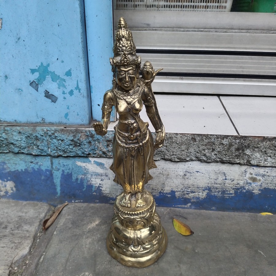 Jual Patung Dewi Tara Warna Emas Bahan Kuningan Garap Alusan | Shopee