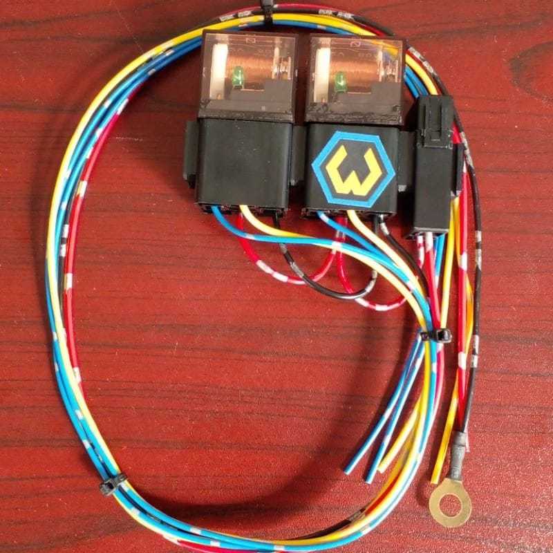 Jual Relay set 4 jalur multi fungsi lampu tembak sorot klakson kipas