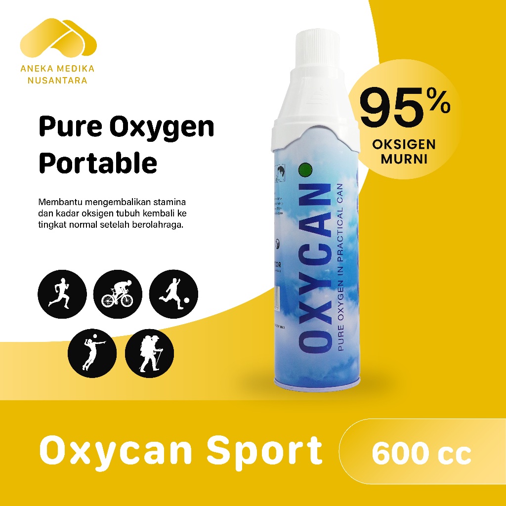 Jual Oxycan Sport 600 Cc [Kaleng] / Kaleng Tabung Gas Oksigen Murni ...