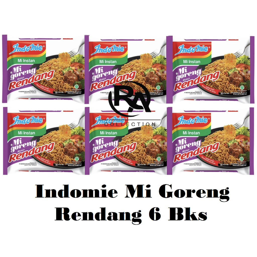 Jual Indomie Mi Goreng Rasa Rendang 6 Bungkus - Rafka Aulia Collection ...
