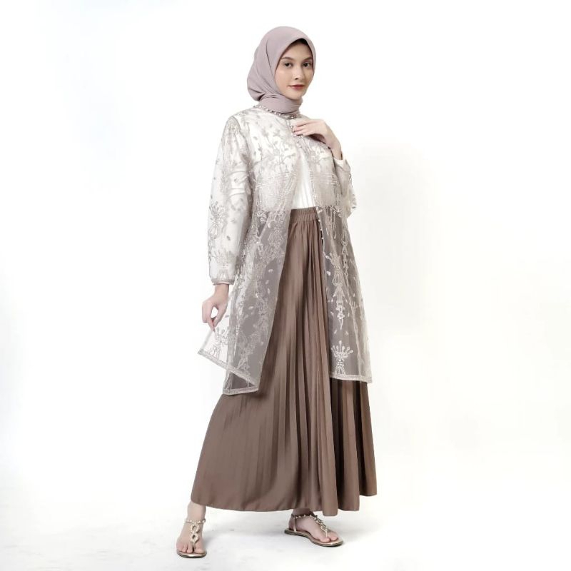 Jual Outer Brukat Kondangan Outer Brukat Payet Outer Tunik Brukat Mewah