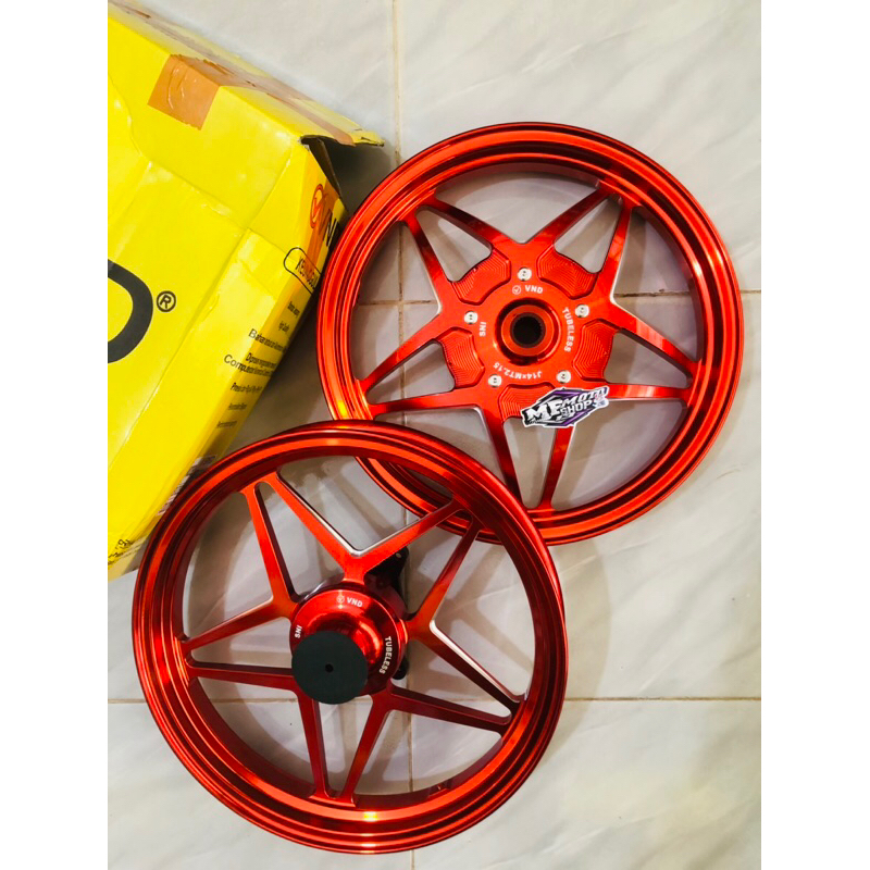 Jual VELG VND V SPEED AEROX OLD/NEW RING 14 ORANGE Shopee Indonesia