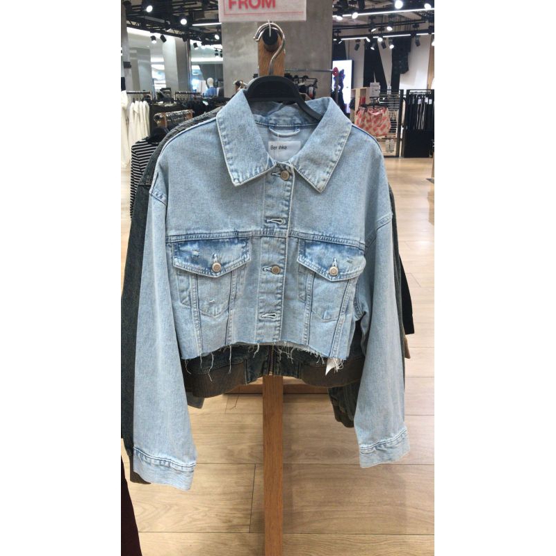 Jaket denim hot sale bershka