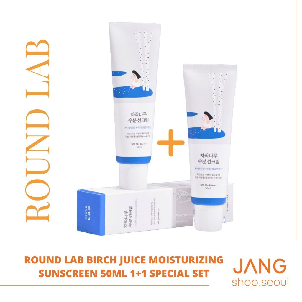 Jual SET- ROUND LAB BIRCH JUICE MOISTURIZING SUNSCREEN 50ml 1+1 Special ...