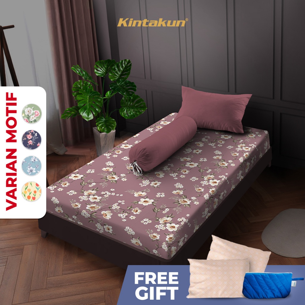 Jual Kintakun Sprei Fitted 90x200 Motif Bunga Flower Aesthetic Dluxe ...