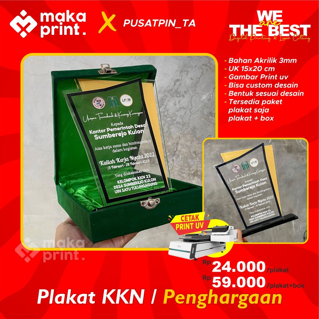Jual plakat KKN plakat kenang kenangan akrilik | Shopee Indonesia