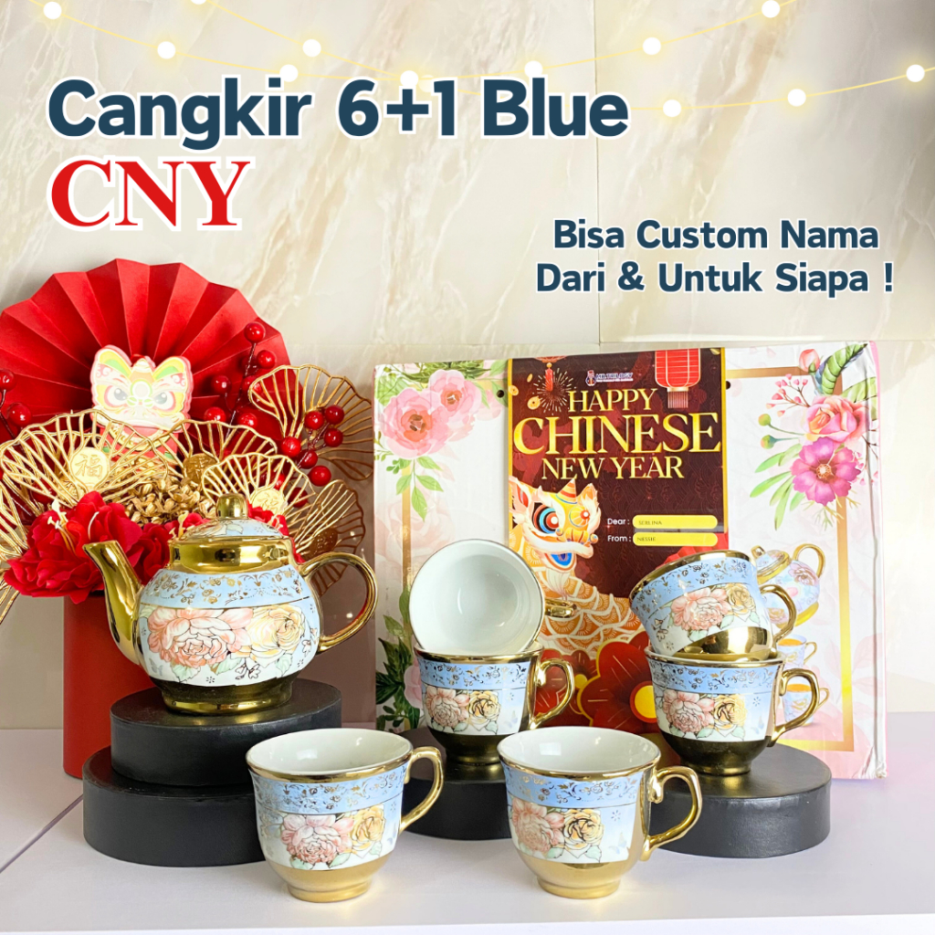 Jual Cangkir Teko Pot Set Keramik 7in1 Hampers Souvenir Mewah Gelas Teh Shopee Indonesia 3098