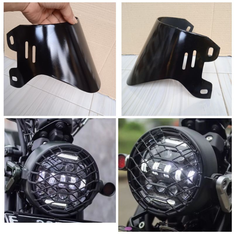 Jual Cover lampu plus visor yamaha XSR 155 Paket hemat cover lampu plus