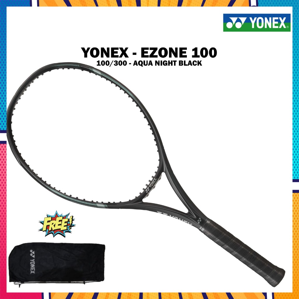Jual Raket Tenis Yonex EZONE 100 300 gr Aqua Night Black 2024 Made in