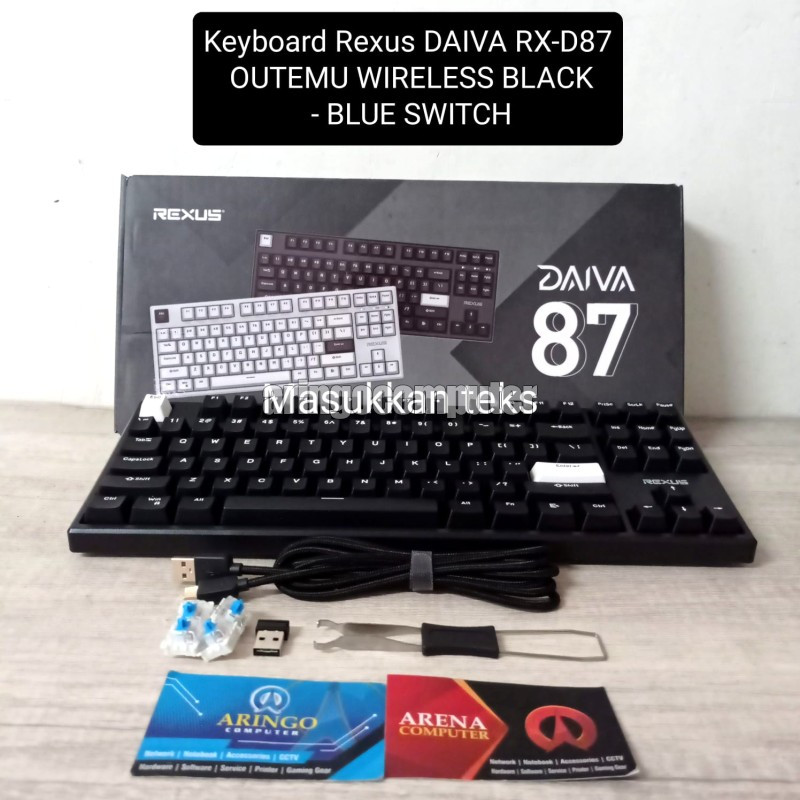 Jual Keyboard Rexus DAIVA RX-D87 OUTEMU WIRELESS BLACK - BLUE SWITCH ...