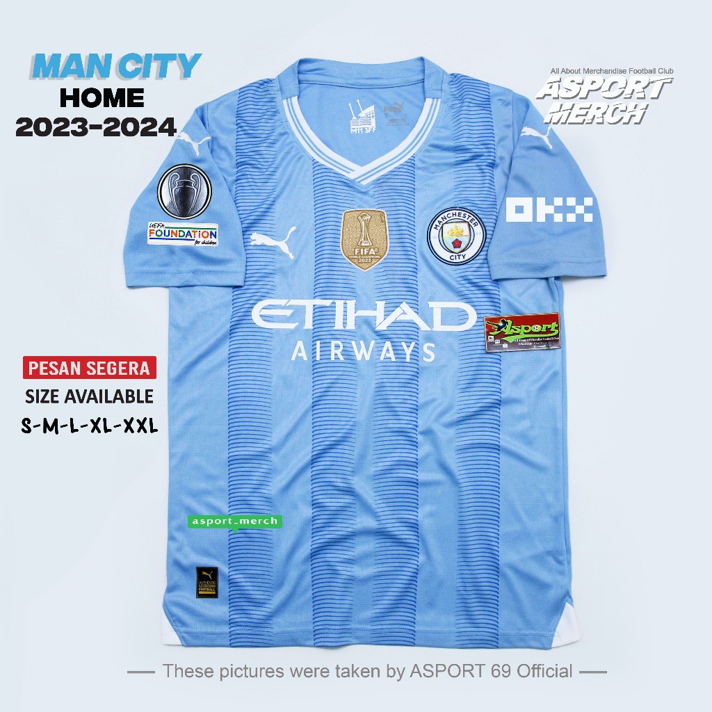 Jual JERSEY MAN CITY HOME 2023 2024 SOCCER JERSEY CITY HOME 23 24