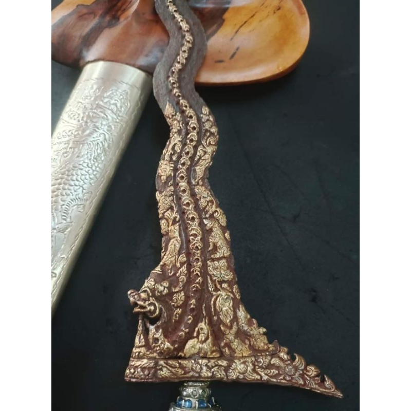 Jual Keris Naga Nogo Sosro Sepuh Luk 13 Kinatah Emas Shopee Indonesia