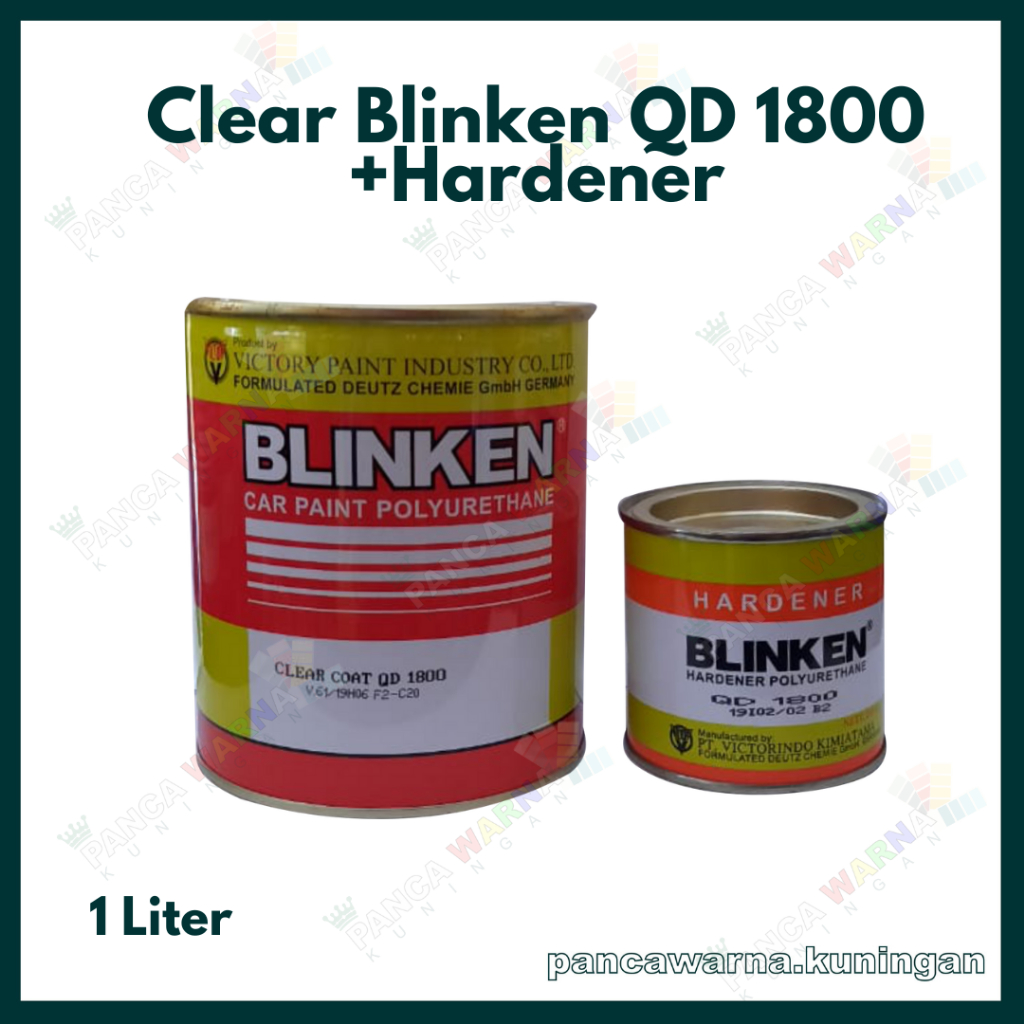 Jual CLEAR / PERNIS BLINKEN QD 1800 POLYURETHANE + Hardener / 1 Liter ...