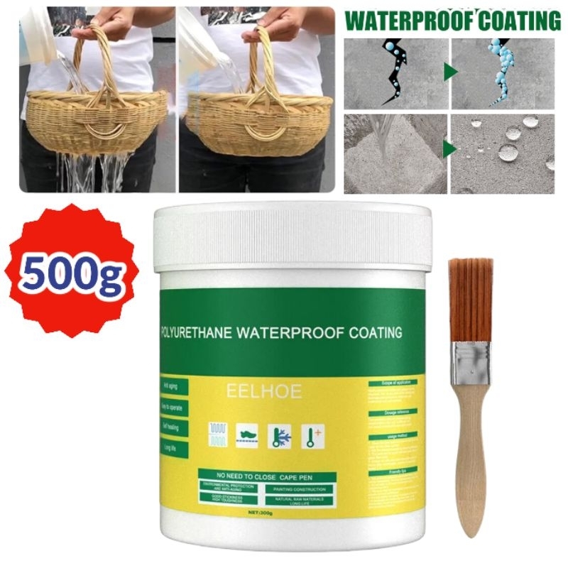 Jual Lem Anti Bocor Rembes Dengan Kuas Waterproof Coating 500g 300g ...