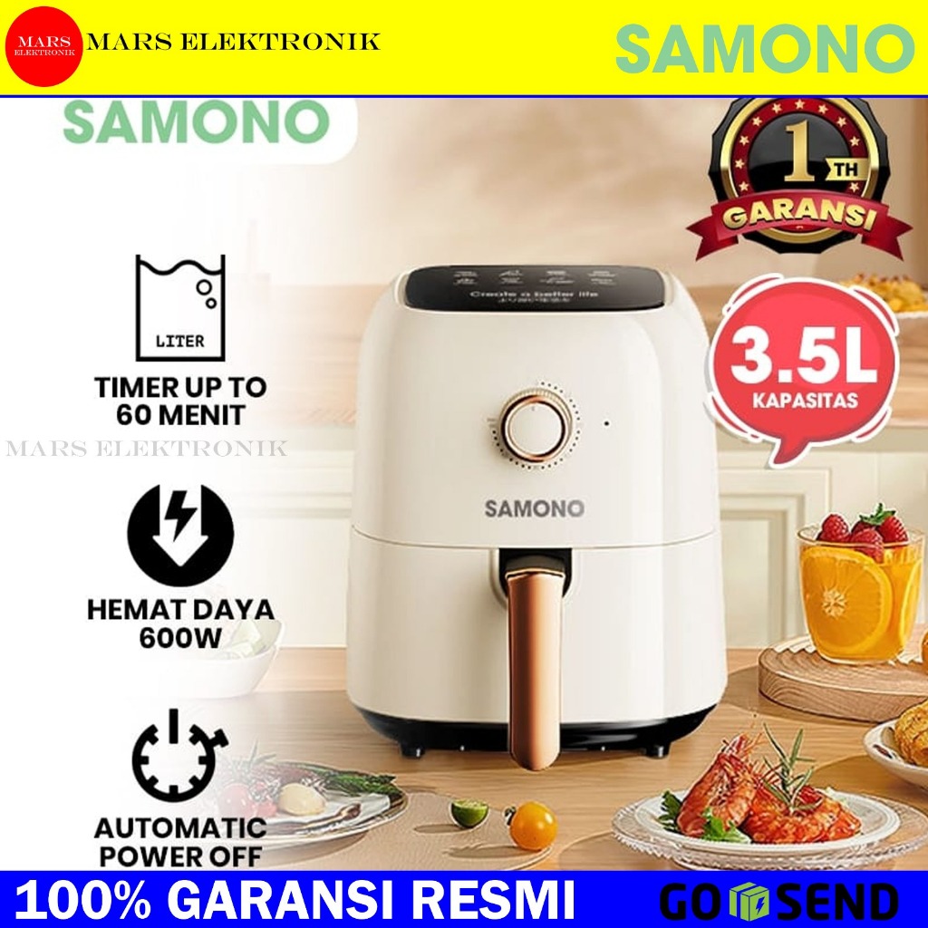 Jual SAMONO AIR FRYER 3,5 LITER LOW WATT - SW-AFW35 - PENGGORENGAN ...