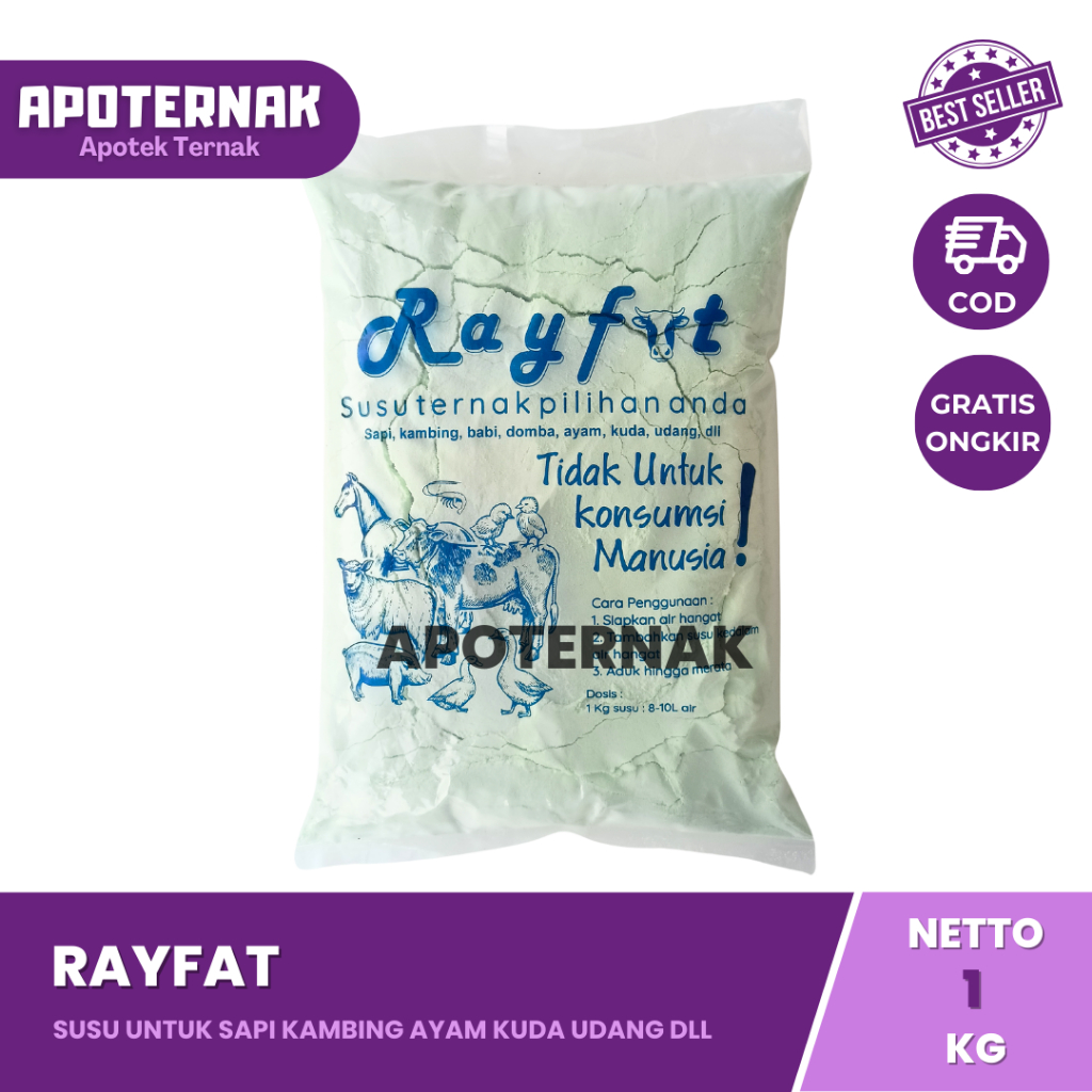 Jual SUSU TERNAK RAYFAT 1 Kg - Susu Premium Ternak Sapi Kerbau Kuda ...