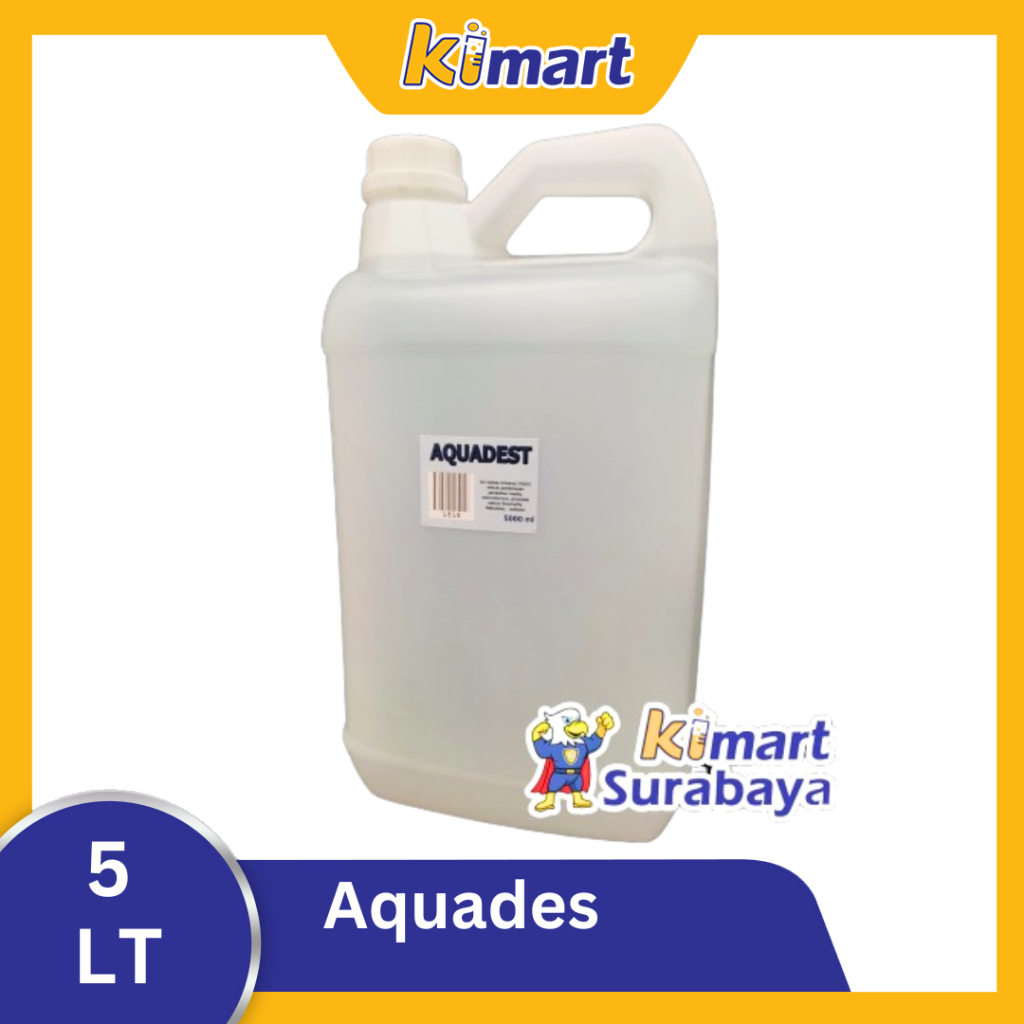 Jual Pure Water Aquadest Distilled Water 5 Liter Air Suling 5000 Ml Dan 1 Lt Extra Bubble Wrap 6570