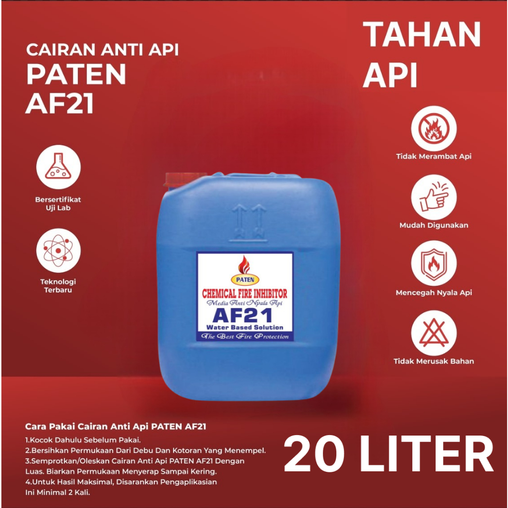 Jual Cairan Anti Api PATEN AF21 | Kemasan 20 Liter | Tahan Api | Shopee ...