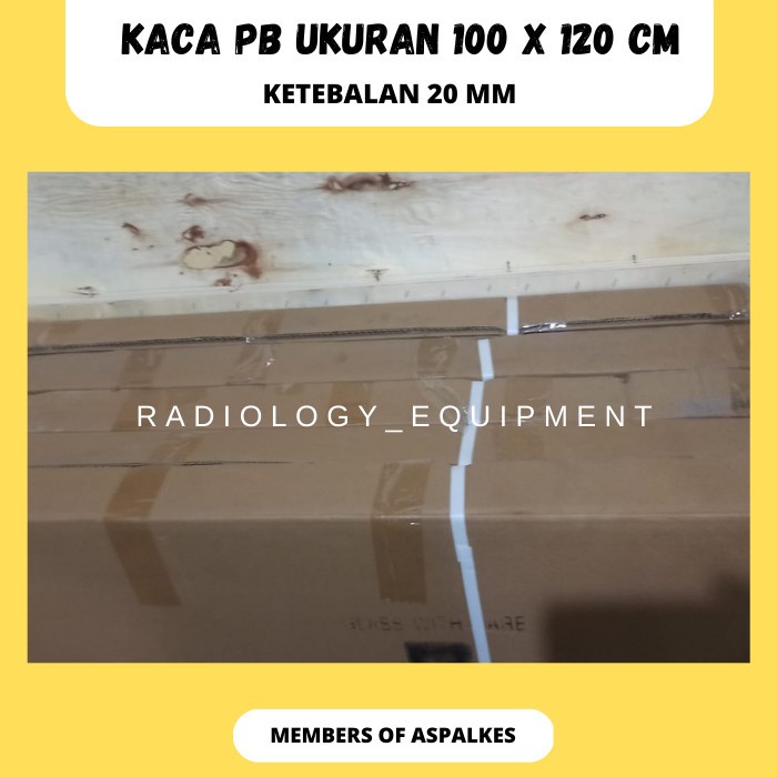 Jual KACA PB RADIOLOGI UKURAN 100X120 CM TEBAL 20 MM / KACA TIMBAL ...