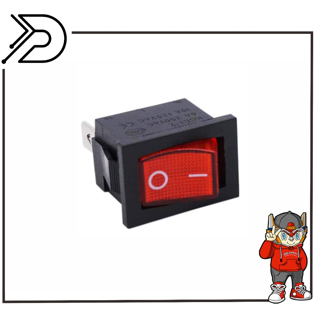 Jual Rocker Switch Mini On Off Led Merah | Shopee Indonesia