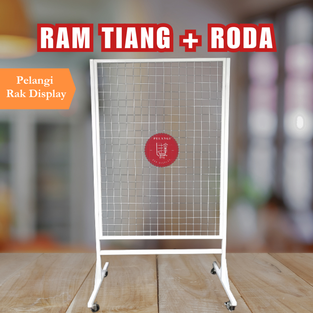 Jual Backmesh + Tiang / Ram Kaki - KAWAT GANTUNGAN+KAKI + Roda- RAM ...