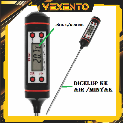 Jual Termometer Dapur Kitchen Thermometer Suhu Minyak Air by Vexento ...