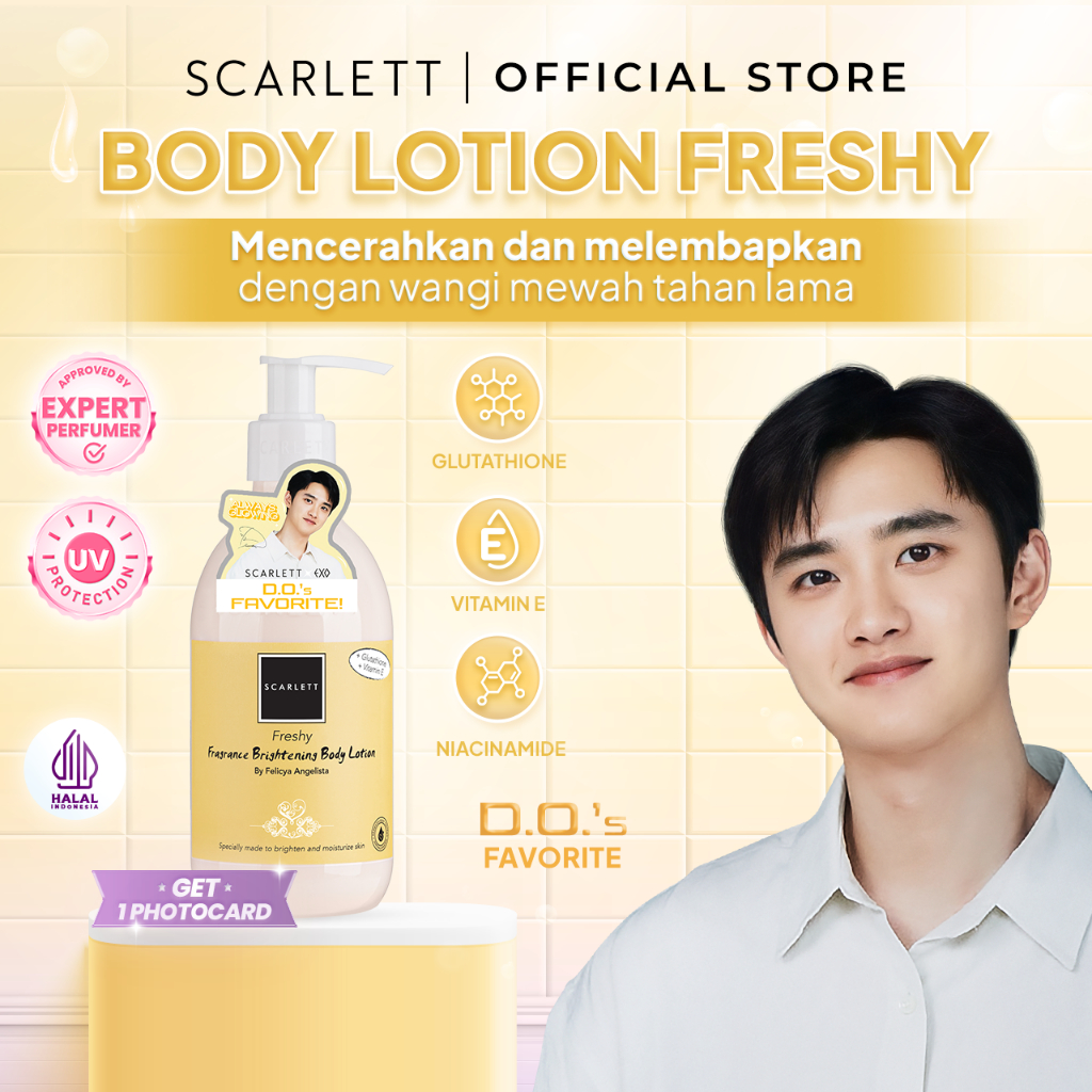 Jual Scarlett Whitening Body Lotion Freshy Mencerahkan & Melembapkan