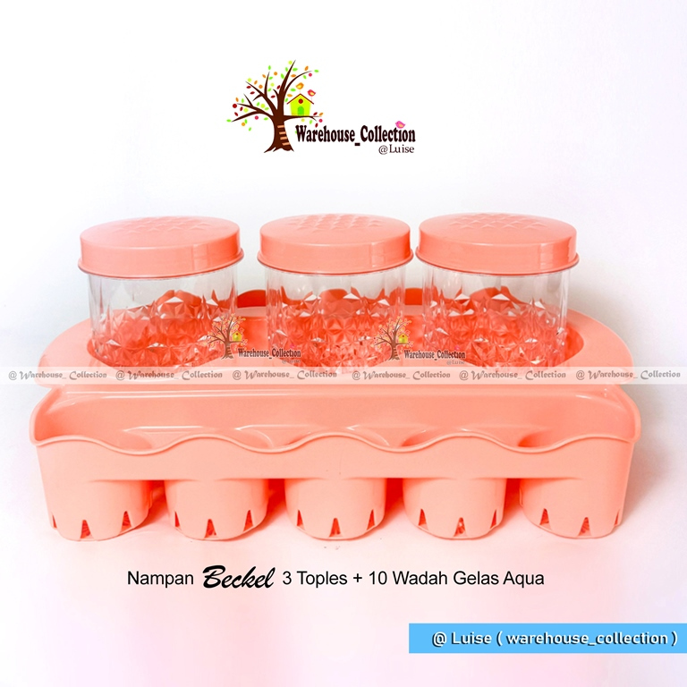 Jual Toples Calista Beckel Isi 3 Set Keranjang Air Isi 10 Toples Kue Kering Tempat Snack 2006