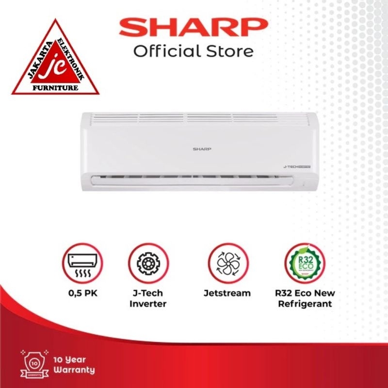 Jual AC SPLIT SHARP JTECH INVERTER 0,5PK AH-X6BEY | Shopee Indonesia