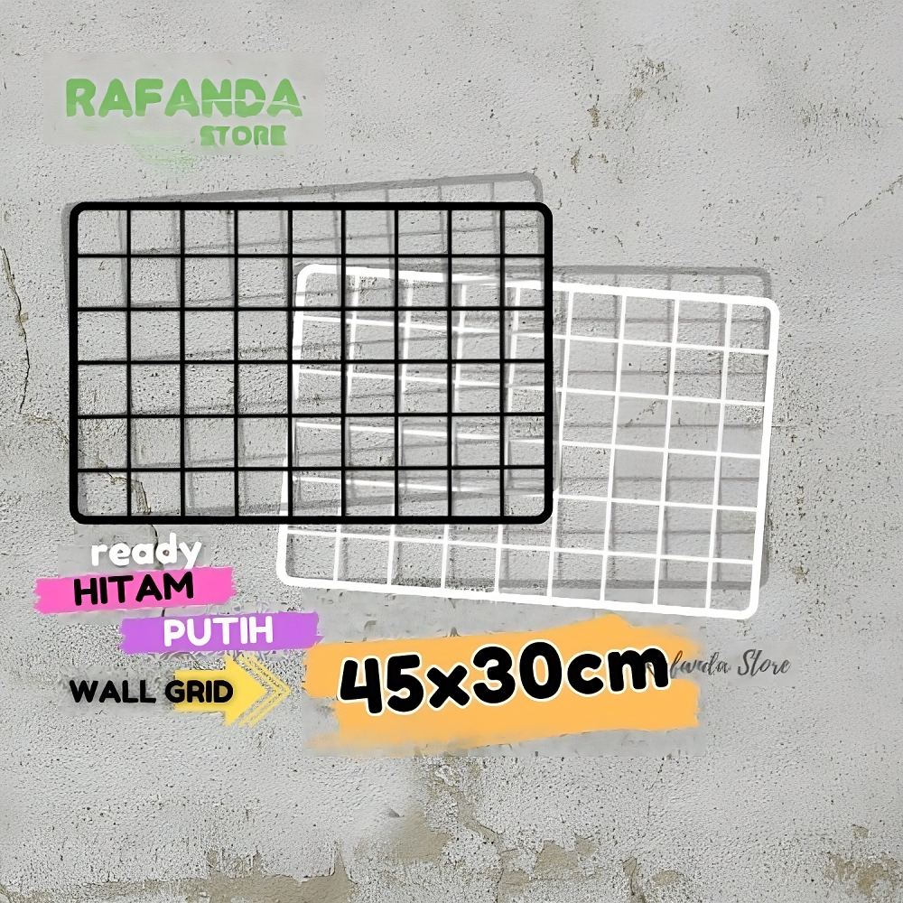 Jual wall grid 45x30 poto polaroid dan hiasan dinding kawat ram wire ...
