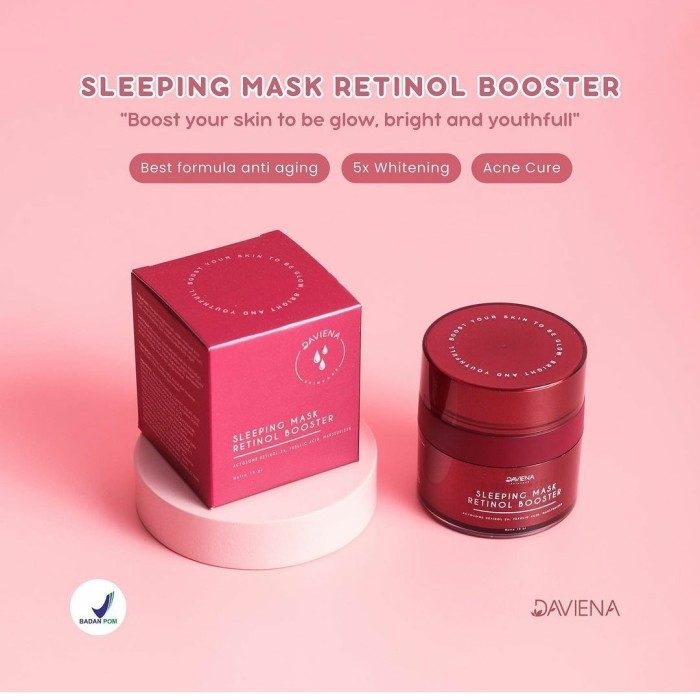 Jual Daviena Official Retinol Booster Daviena Skincare Sleeping Mask