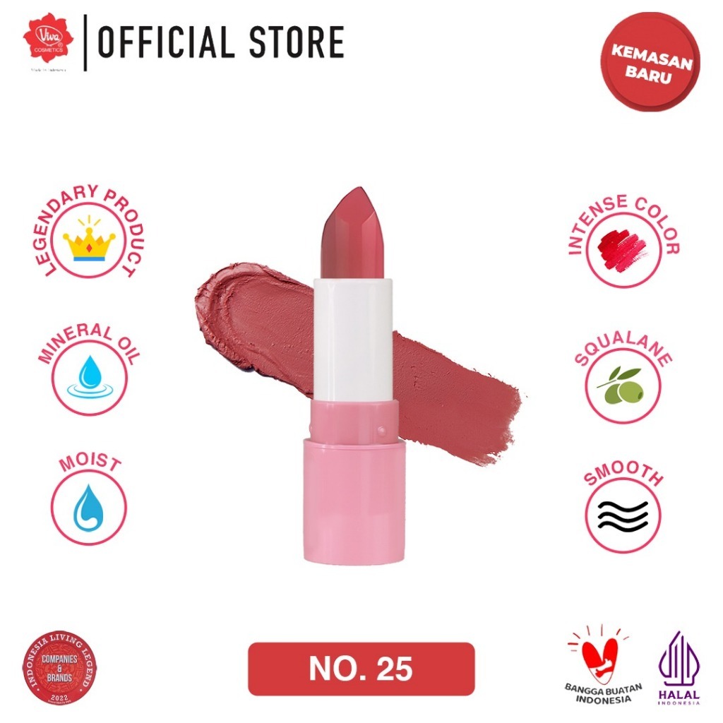 Jual Viva Lipstick with Squalane & Mineral Oil - Lipstik Viva | Shopee ...