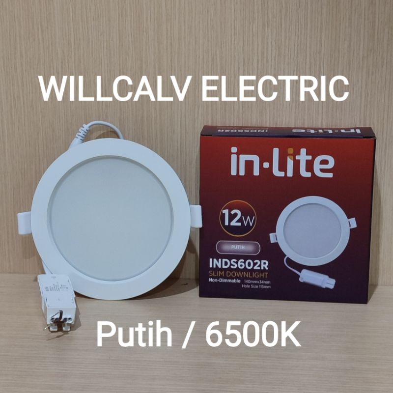 Jual Lampu Downlight Led Inlite Inds602r 12w Cahaya Putih 6500k Lampu