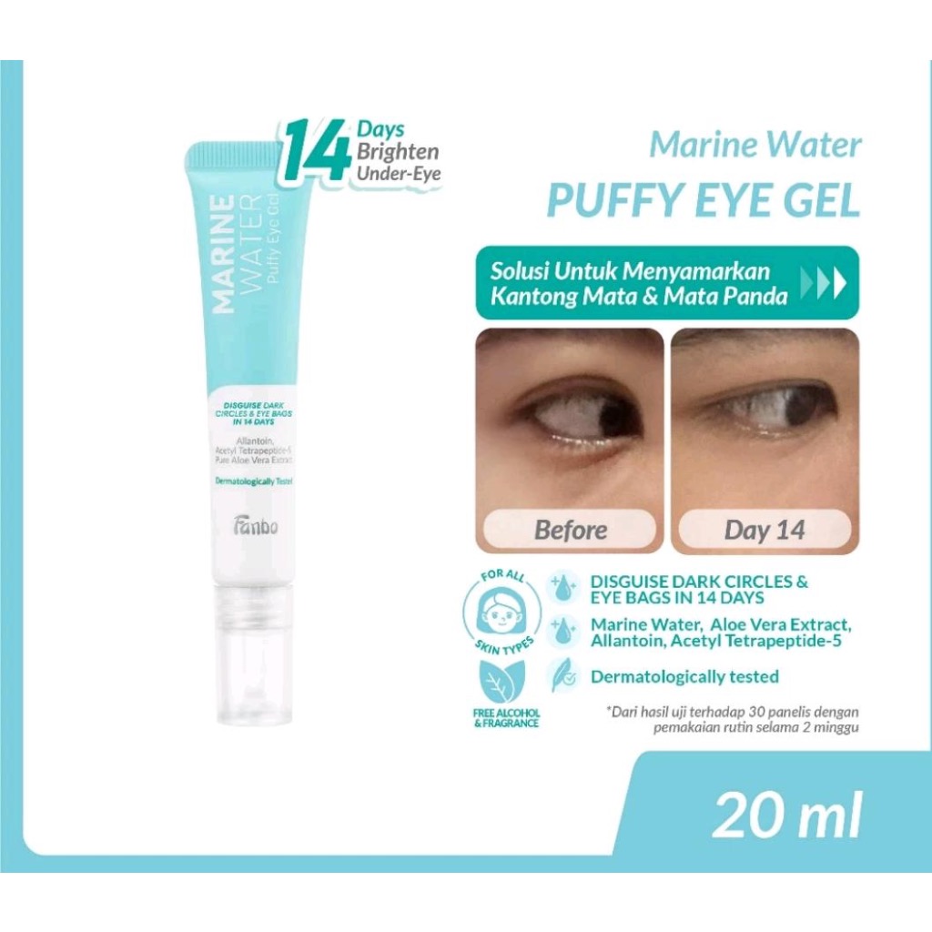 Jual Fanbo Marine Water Puffy Eye Gel 20 ml 2x Lebih Efektif Usir