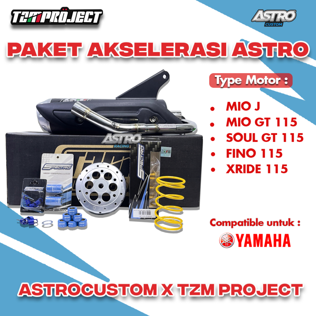 Jual Paket Upgrade Akselerasi CVT Astro + Knalpot Standar Racing TZM ...