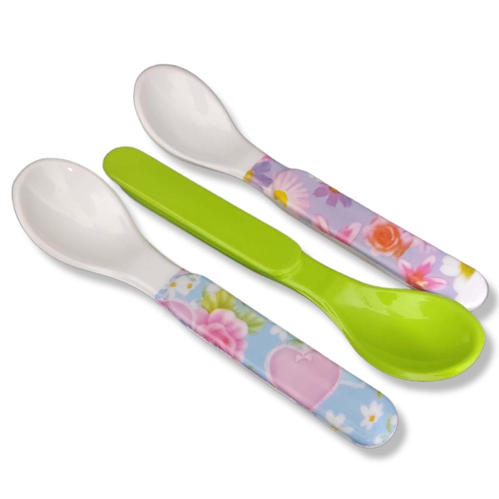 Jual sendok Makan Bayi 3 Pcs sendok melamin | Shopee Indonesia