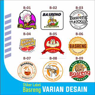 Jual Sticker Label Basreng 1 lembar A3 / Stiker Label Basreng / Label ...